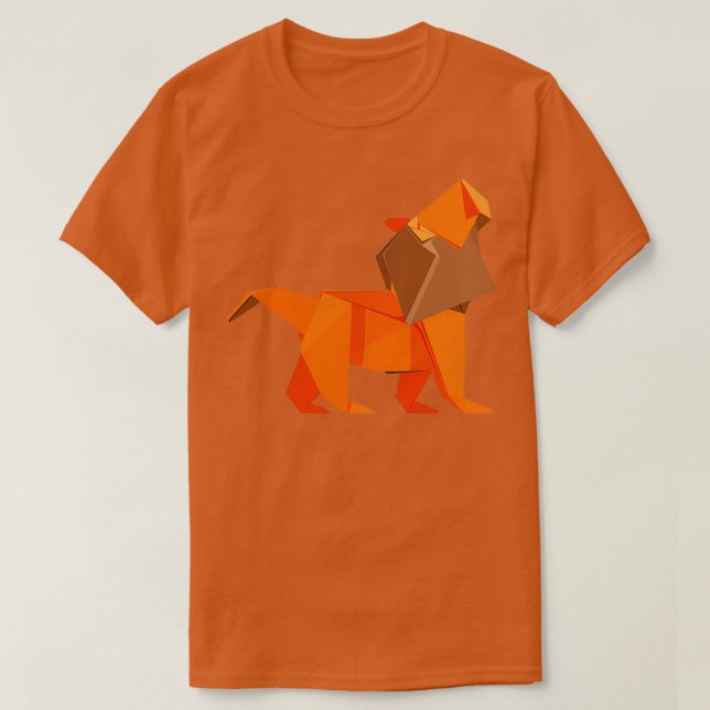 Camiseta León de origami (Diseño del anverso)