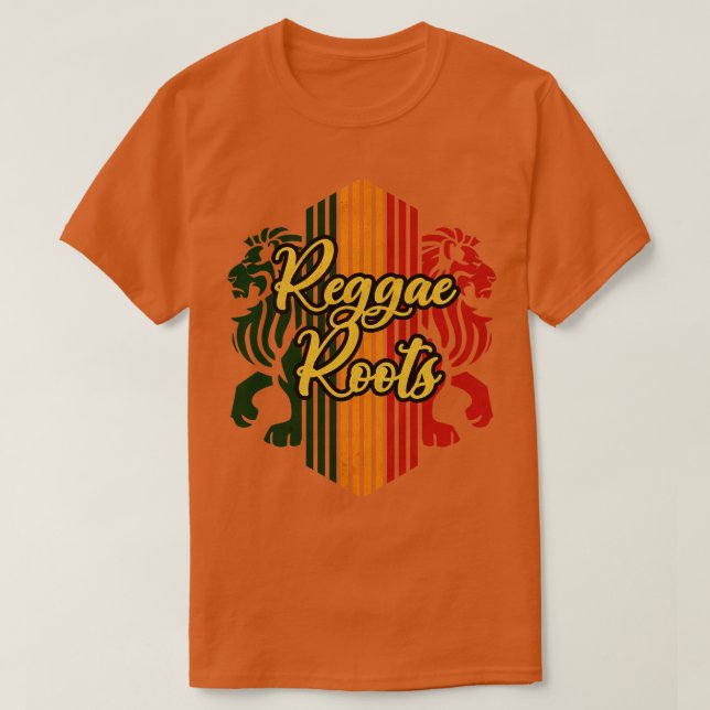 Camiseta León de raíces de reggae (Diseño del anverso)