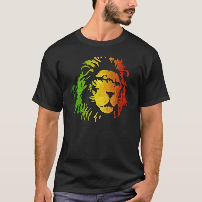 Camiseta León de Rasta de los amantes del león de Judah (Anverso)