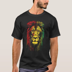 Camiseta León de reggae gato salvaje gato grande León de Ja