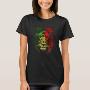 Camiseta León de reggae gato salvaje gato grande León de Ja