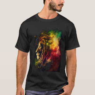 Camiseta León de Reggae Música Rastafari Libertad Sion Jama