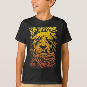 Camiseta León de Safari   Dibujo de león colorido   Lion T-