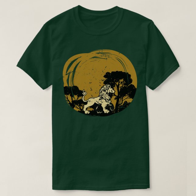 Camiseta León de Safari para la Vida Silvestre de África (Diseño del anverso)
