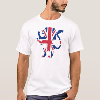 Camiseta León de Union Jack desenfrenado