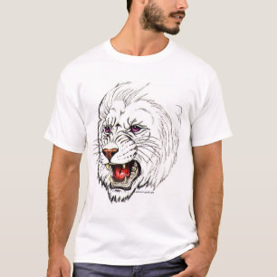 Camiseta León del blanco de la fantasía