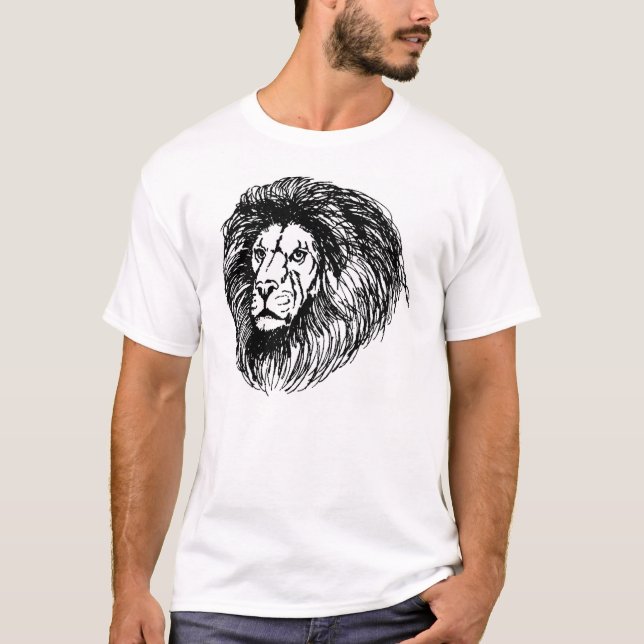 Camiseta león del lápiz (Anverso)