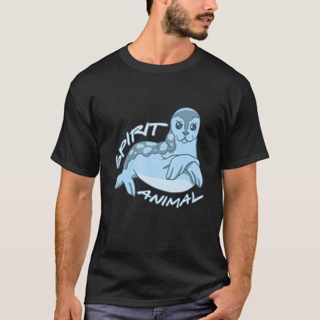 Camiseta León del mar del Océano Animal de Espíritu (Anverso)