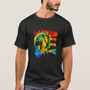Camiseta León del Orgullo Gay Lgbt Q Guay Bandera Arcoiris
