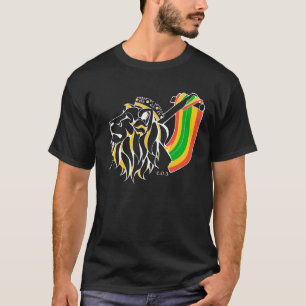 Camiseta León del reggae de Rasta que asciende