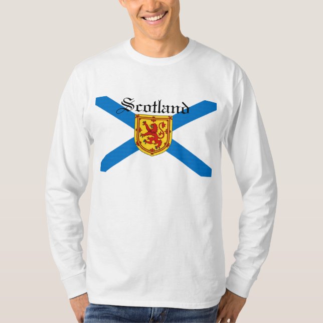 Camiseta León desenfrenado de Escocia de la bandera (Anverso)