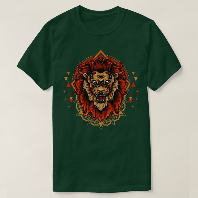 Camiseta León diablo con cara enojada (Diseño del anverso)