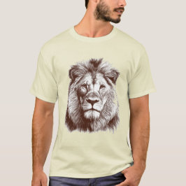 CAMISETA LEÓN DIBUJADO A MANO