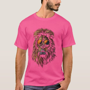 Camiseta León Divertido Amante De Animales Genial Arte Gráf