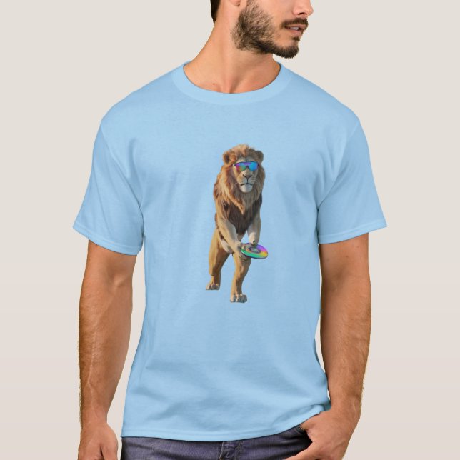 Camiseta León divertido de Disc Golf (Anverso)