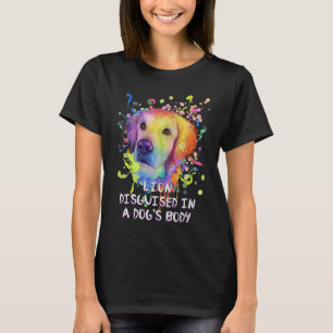 Camiseta León Divertido Disfrazado en el Cuerpo de Perros I