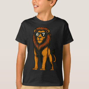 Camiseta León Divertido Singles 67 Seis Siete Meme