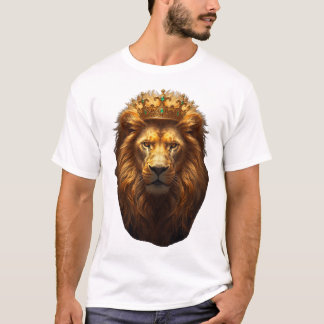 Camiseta León Dorado Regio con Corona de Esmeralda
