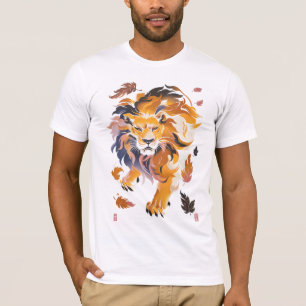 Camiseta León dorado tradicional