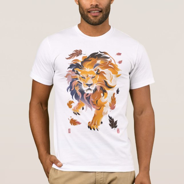 Camiseta León dorado tradicional (Anverso)