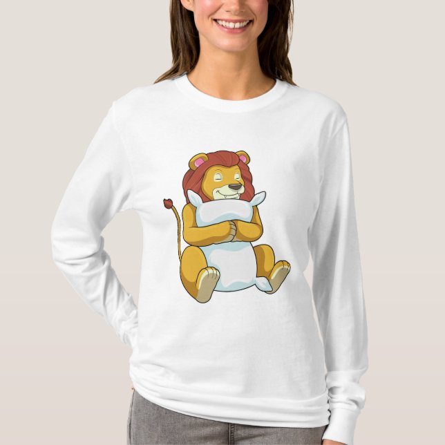 Camiseta León durmiendo con almohada (Anverso)