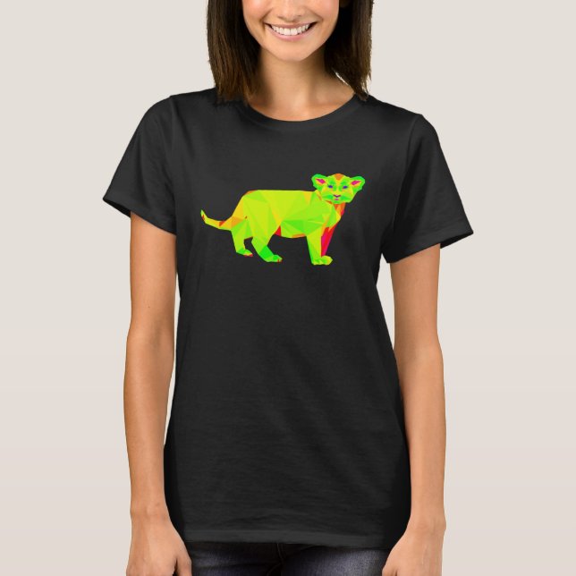 Camiseta León EDM Techno Trance León Cachorro Rave (Anverso)