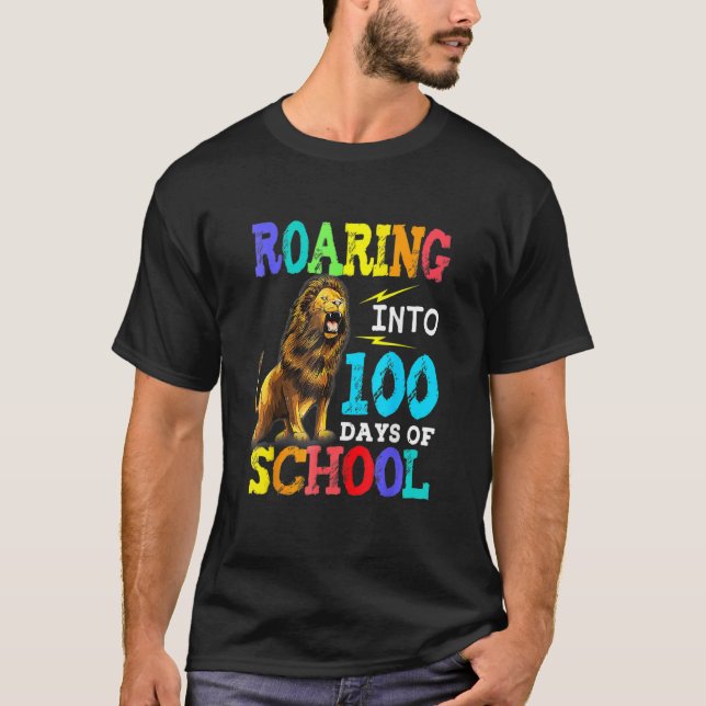 Camiseta León en 100 días de colegio feliz 100º D (Anverso)