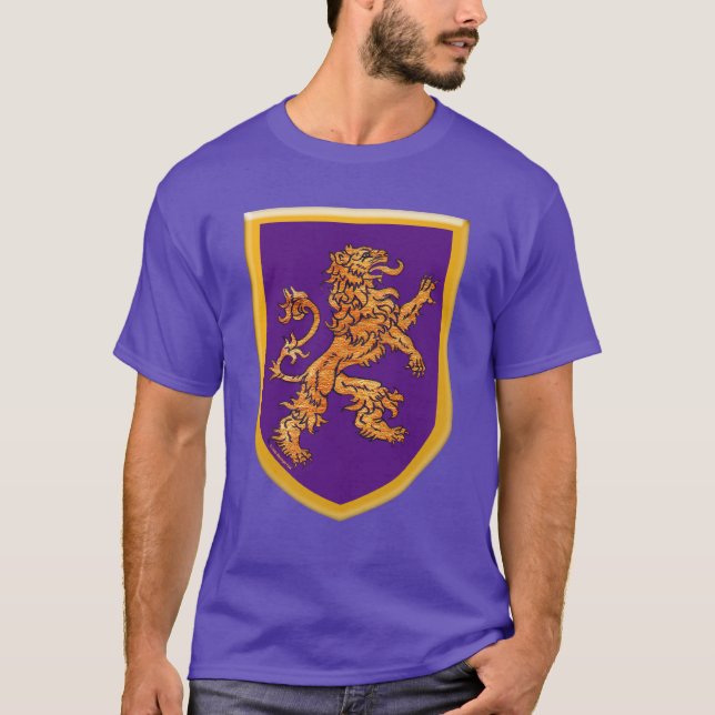 Camiseta León en el escudo púrpura (Anverso)