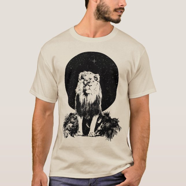 Camiseta León en la noche (Anverso)