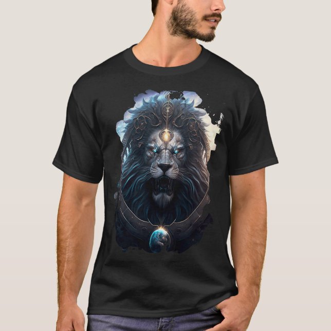 Camiseta León épico el signo zodiaco de la fuerza 1 (Anverso)