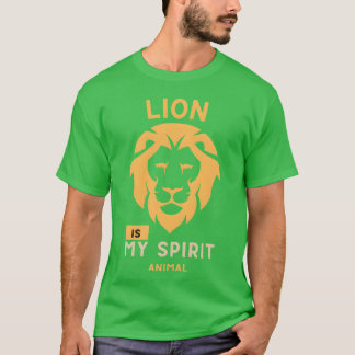 Camiseta León es mi animal espiritual divertido