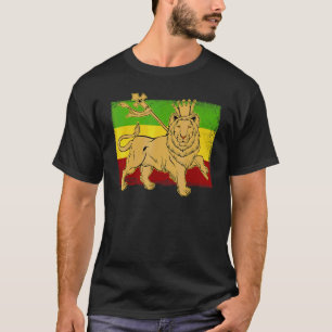 Camiseta León Etíope Bandera De Etiopía Reggae Concierto Ja