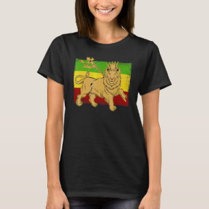 Camiseta León Etíope Bandera De Etiopía Reggae Concierto Ja