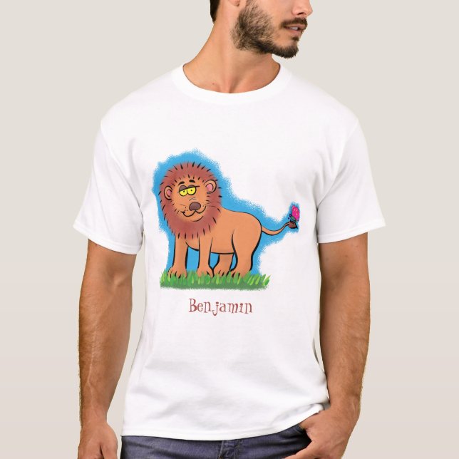 Camiseta León feliz con ilustracion personalizado de maripo (Anverso)