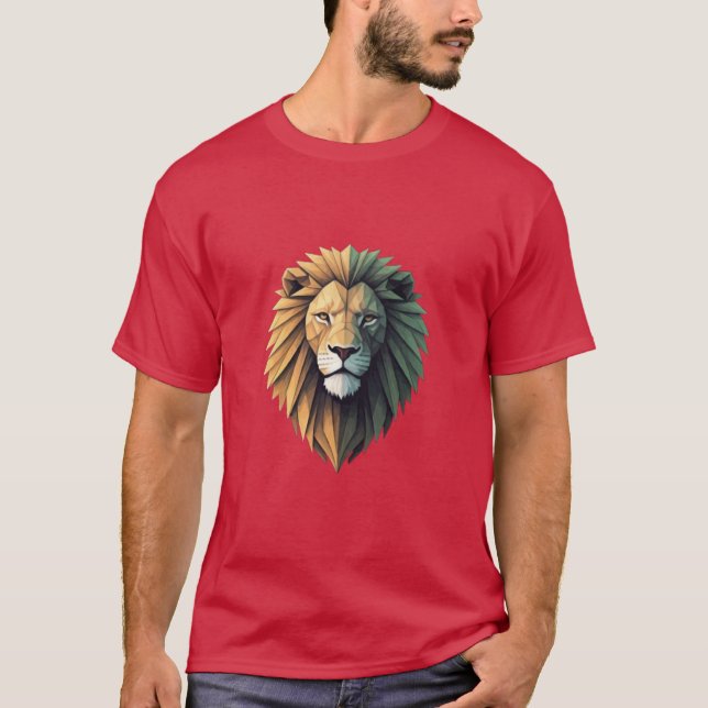 Camiseta león fractal (Anverso)