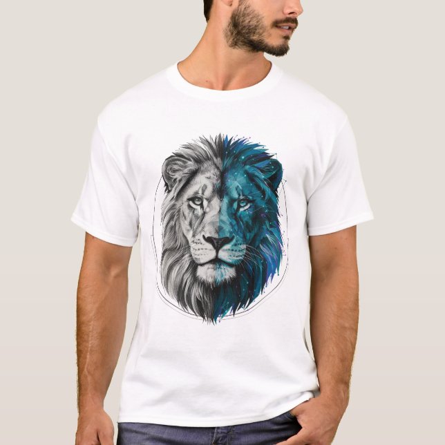 Camiseta León Fusión Geométrica (Anverso)