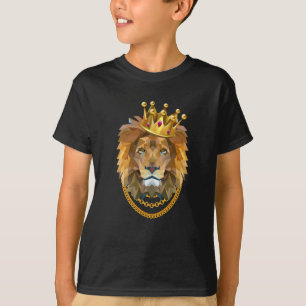 Camiseta León Gangster Rey de la Corona de Oro