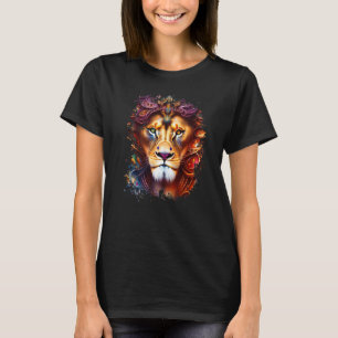 Camiseta León Gato Salvaje Animal Colorido Rey Jungla
