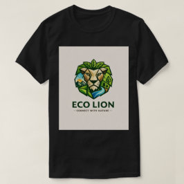 Camiseta León Geométrico Eco-Naturaleza