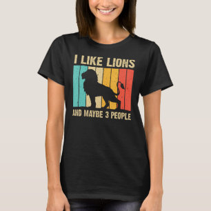 Camiseta León Gracioso Para Niños Hombres Mujeres Africanas