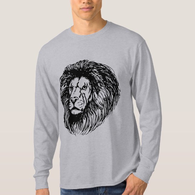 Camiseta León gráfico de Guay impreso para él gris (Anverso)