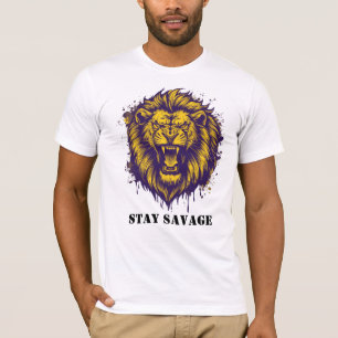 Camiseta León Gráfico Salvaje León Alfa Salvaje