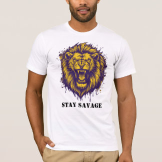 Camiseta León Gráfico Salvaje León Alfa Salvaje