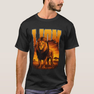 Camiseta León Gran felino Rey de la sabana Gran depredador