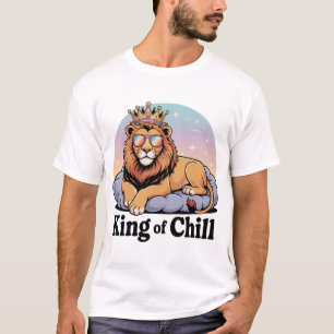 Camiseta León Guay con diseño de corona y gafas de sol