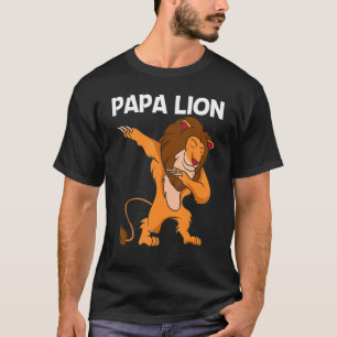 Camiseta León Guay Para Hombres Papá Jungle Safari Animal