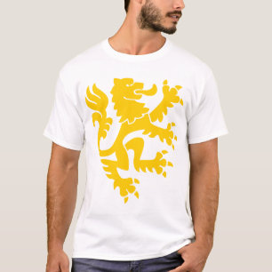 Camiseta León heráldico 01 - Ámbar