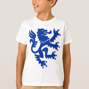 Camiseta León heráldico 01 - Azul marino