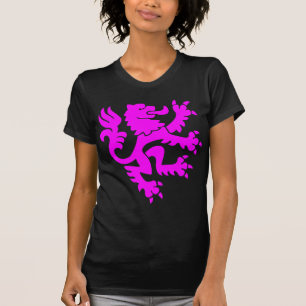 Camiseta León heráldico 01 - Magenta