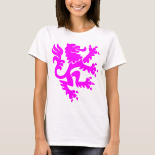 Camiseta León heráldico 01 - Magenta